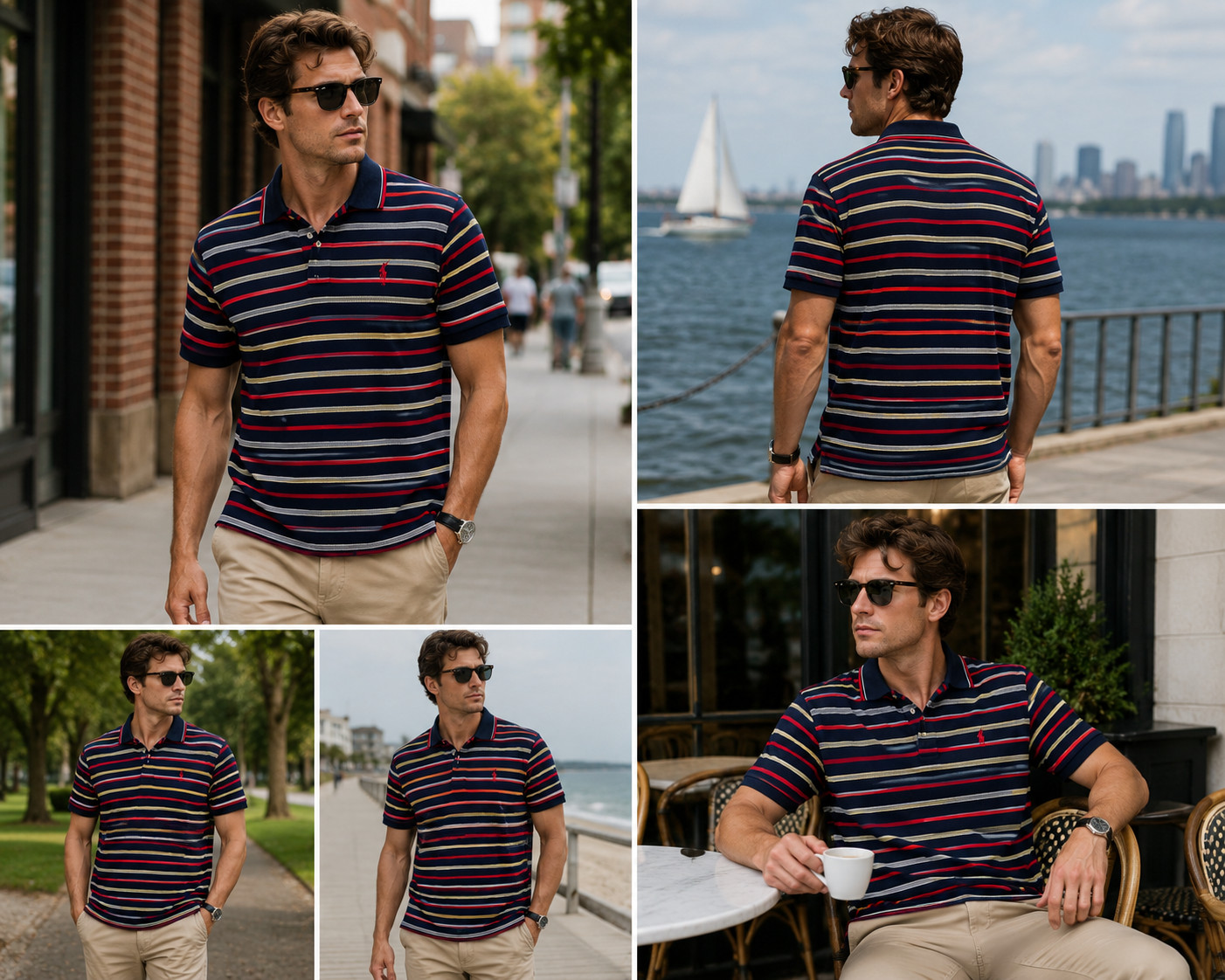 Polo Sport Ralph Lauren Men’s Striped Polo Shirt – Size XL