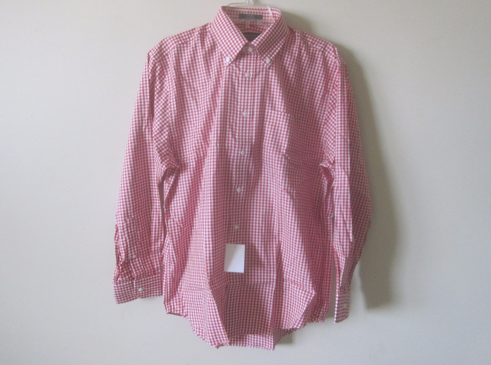 Nordstrom Non-Iron Traditional Fit Plaid Men’s Dress Shirt Red 16|33 $49.50 NWT