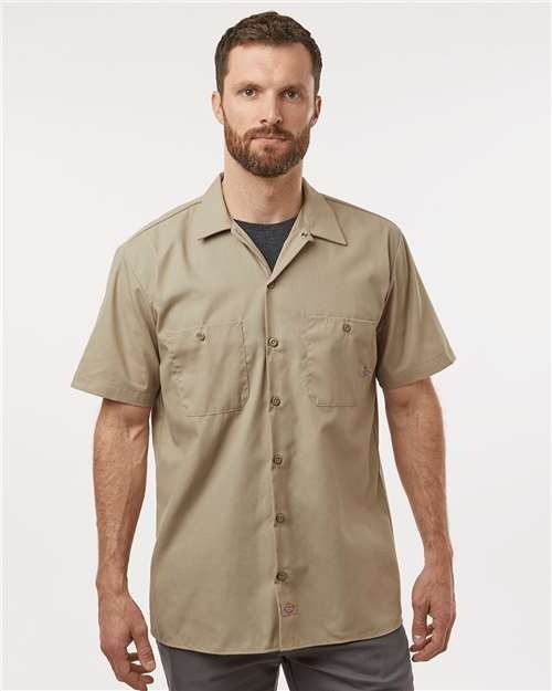 Dickies Men’s Industrial Short Sleeve Work Shirt sizes small-5xl