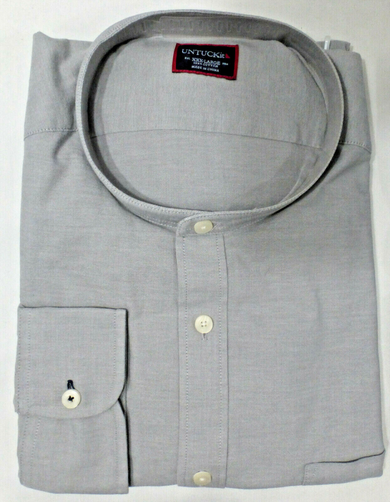 UNTUCKit Mens LS Collarless Dress Casual Shirt, Various Colors / Sizes, NWT