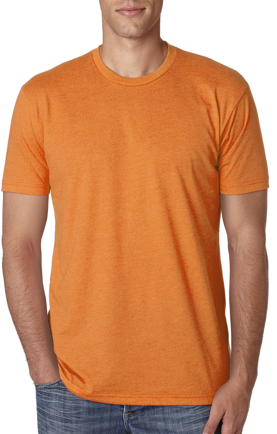 Marky G N6210 3-Pack Men’s CVC Crew-Neck Short Sleeve T-Shirt, Orange, X-Small