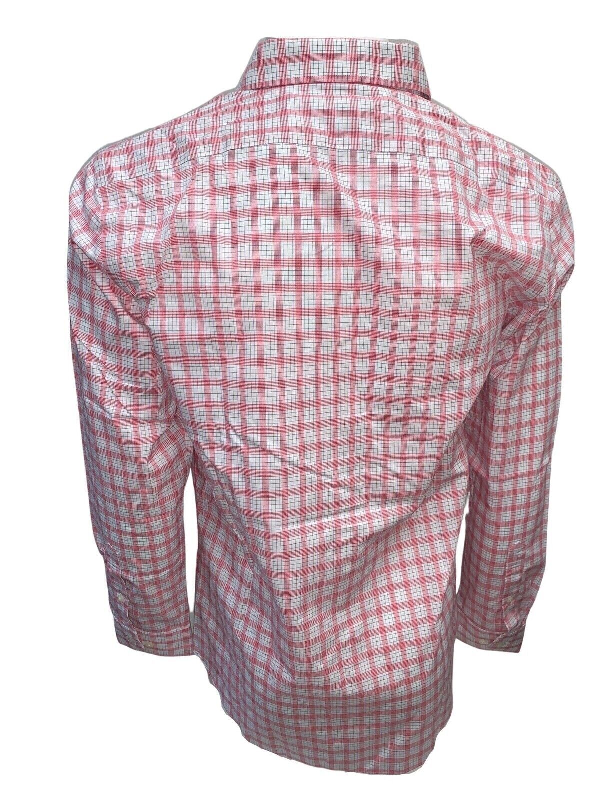 Banana Republic Mens Non-Iron Color Pink Plaid Standard Fit Button Dn 525295 NWT