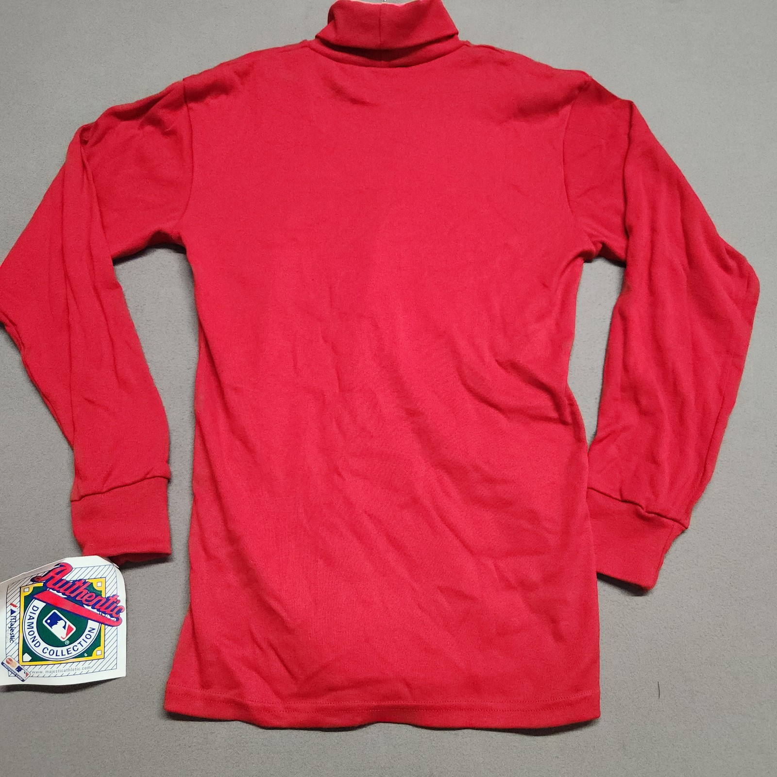 Majestic Mlb Cincinatti Reds Turtleneck Shirt Adult L Lg Cotton Blend Red 162