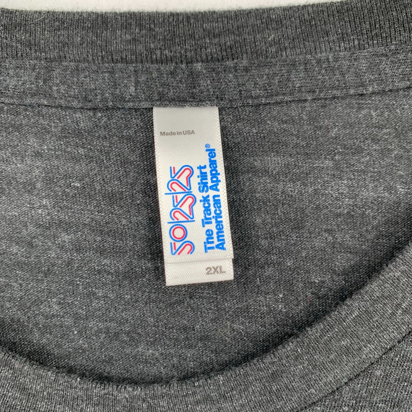 VTG American Apparel Blank Shirt Unisex 2XL Heather Gray Tri Blend USA Plain Y2K
