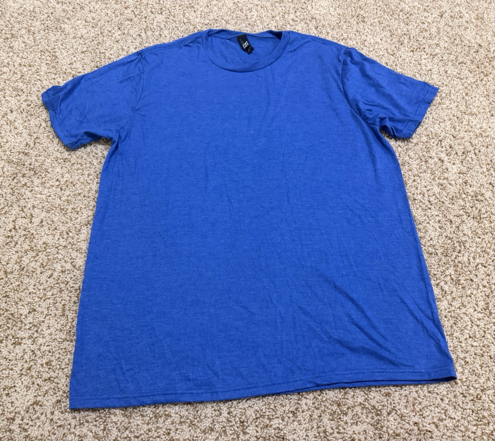 District Perfect Tri Adult Short Sleeve T-Shirt Blue Size L
