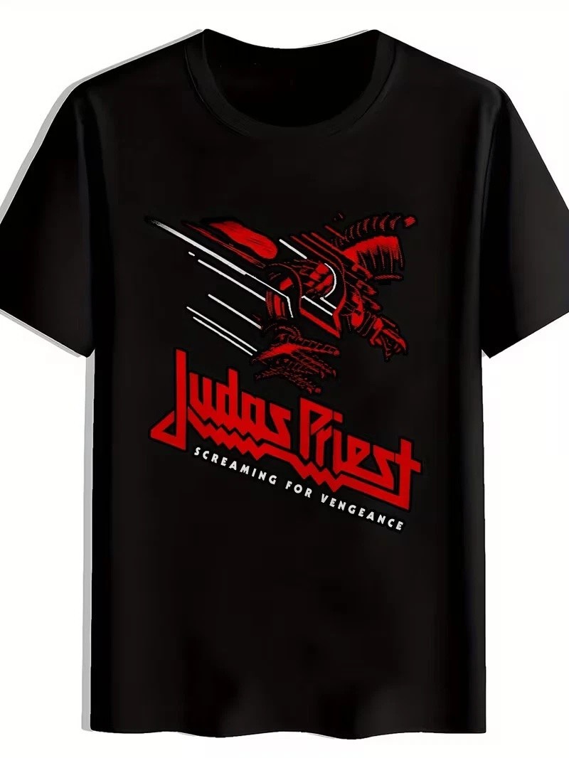 Black Vintage Rock Band Graphic Men’s T-Shirt