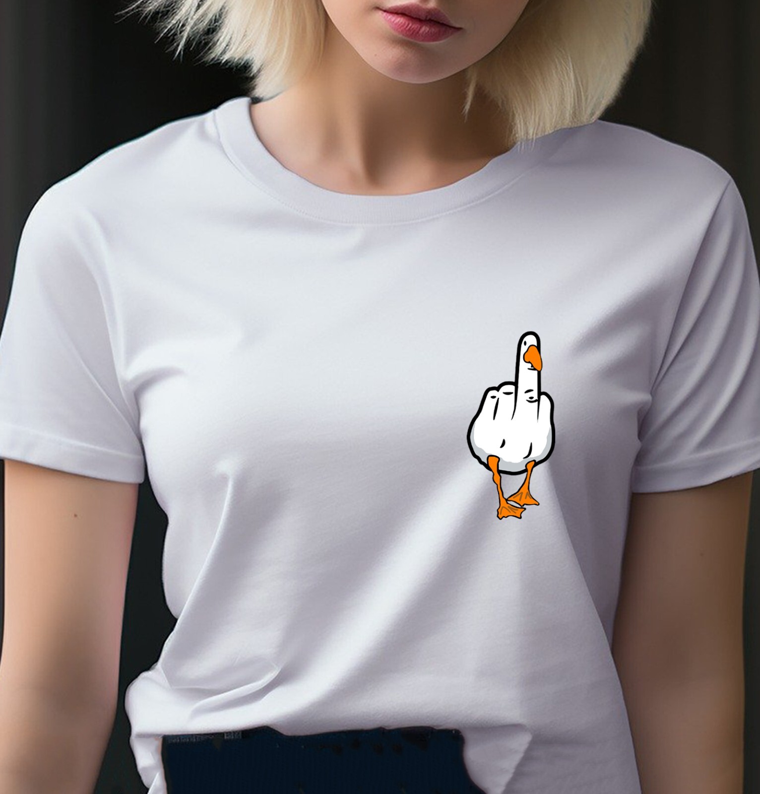 Unisex T-shirt – Duck You CREST – Original Funny Novelty Summer Couple Student