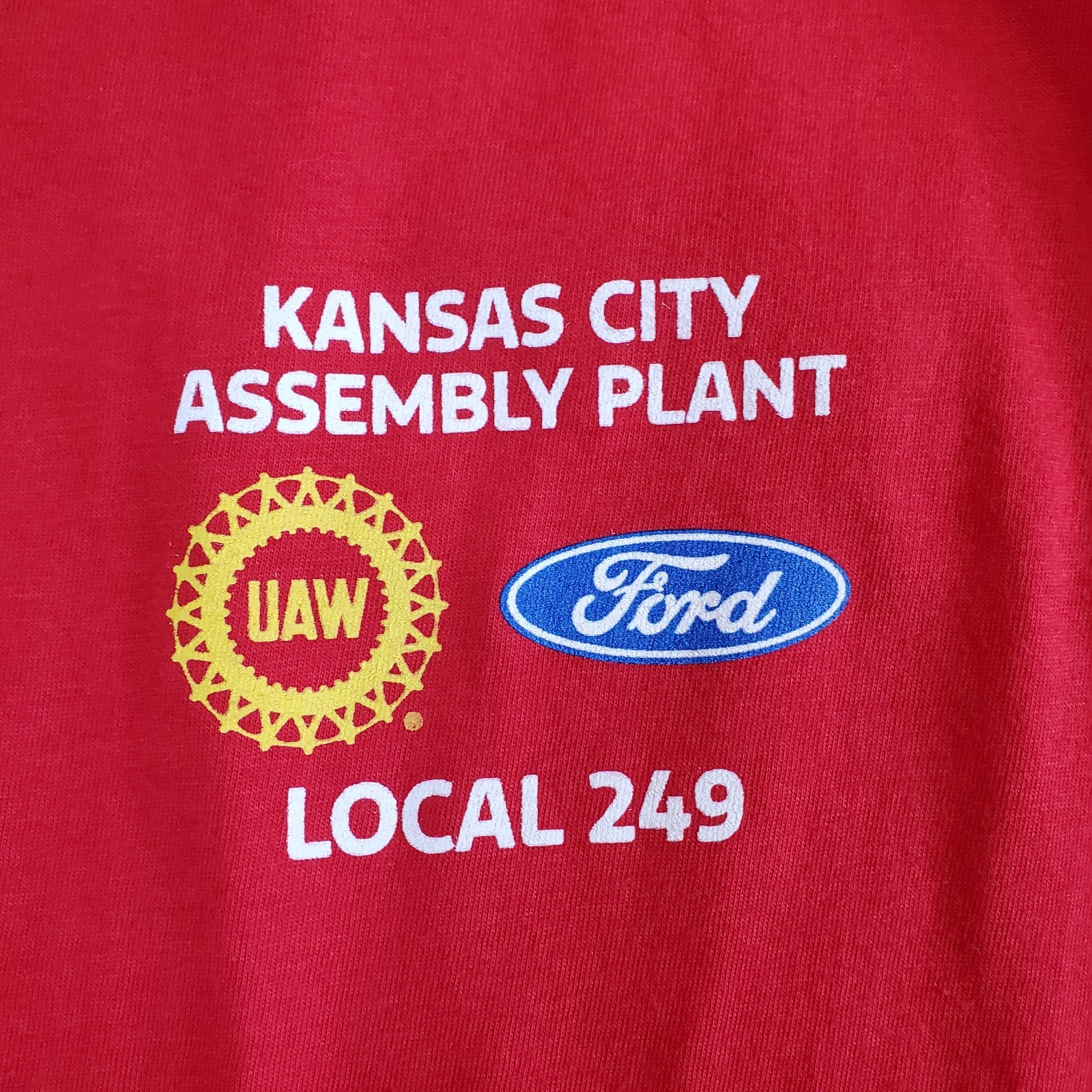 Bayside Red Ford UAW Kansas City Assembly Plant Local 249 – M TShirt Shirt Top