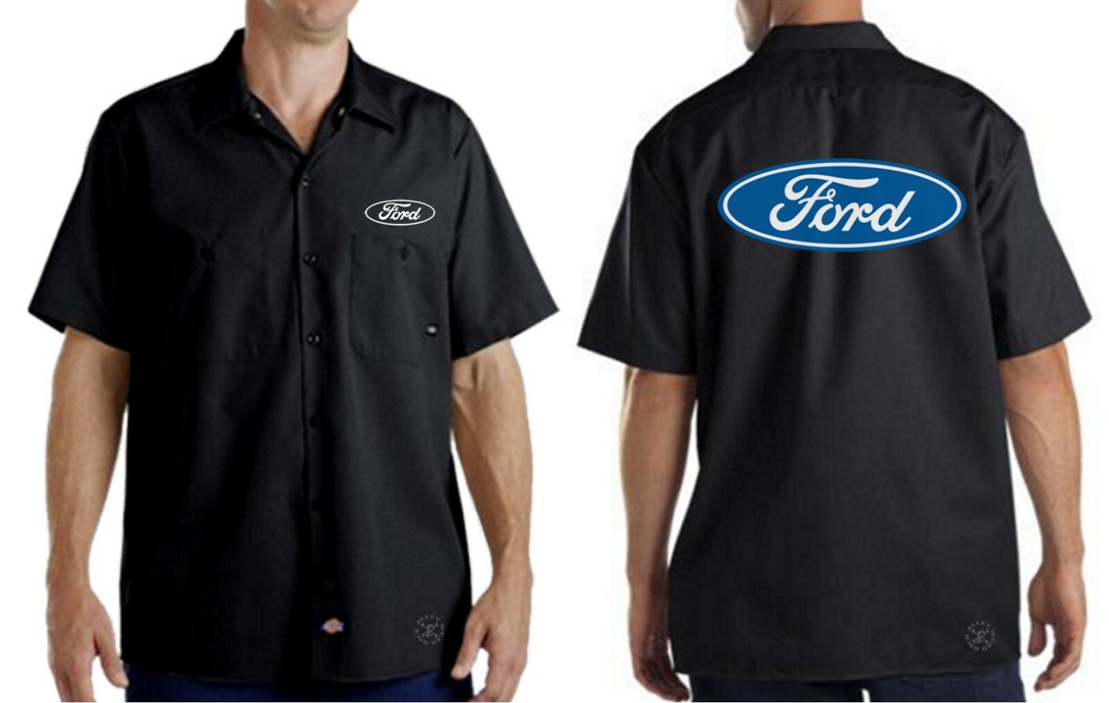 FORD Classic Blue Oval Mechanics Work Shirt ~ RACING ~ Mustang F150 Performance
