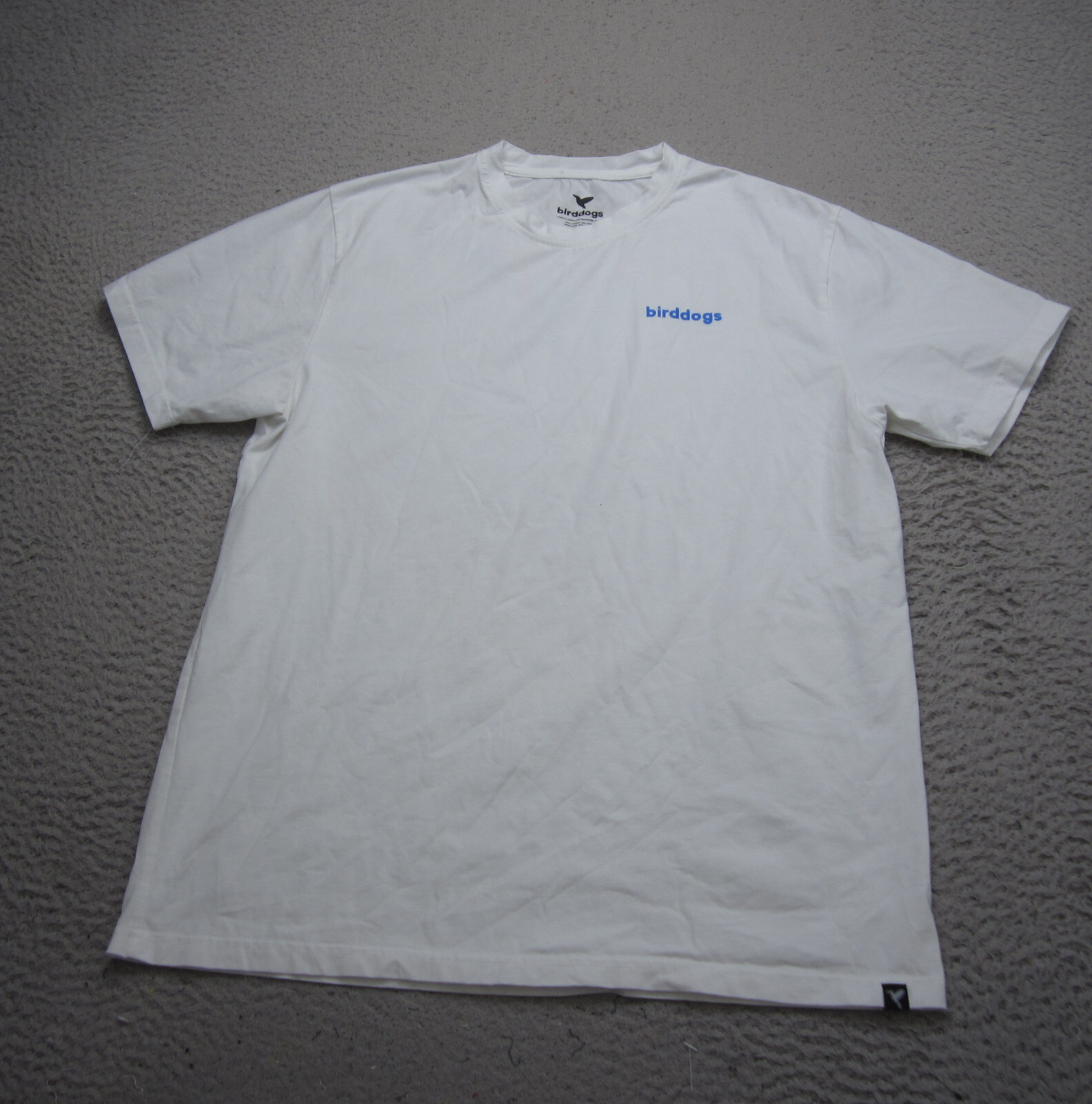 Birddogs Shirt Mens Large White Cotton Tee Casual Lightweight