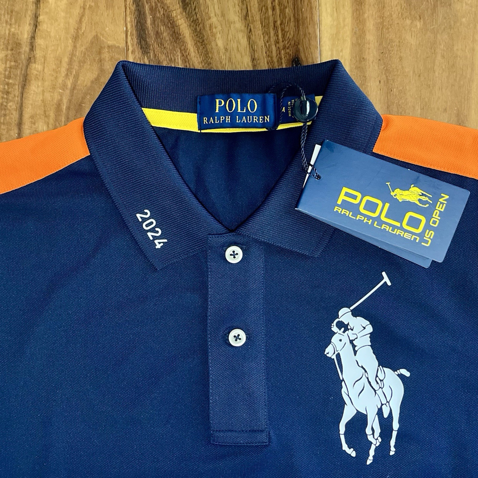 Polo Ralph Lauren US Open Big Pony Shirt Multicolor Blue Men’s Medium NWT New