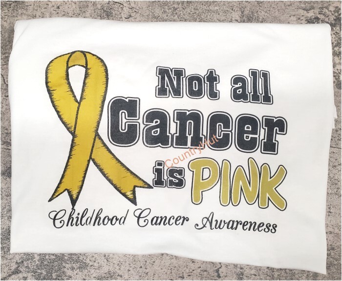 T-shirt – CHILDHOOD CANCER Awareness – Not All CANCER is Pink – September awaren