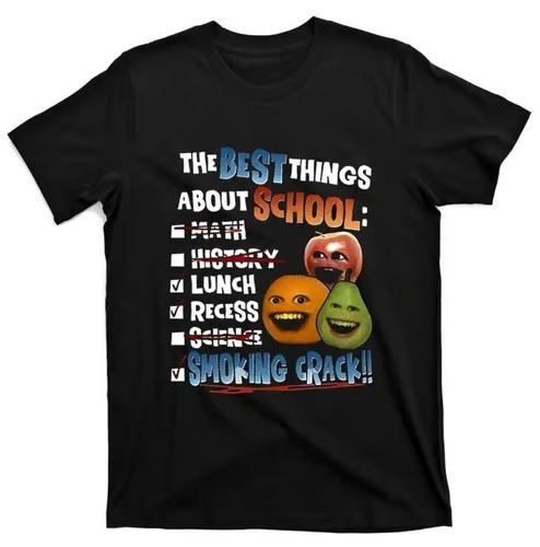 Annoying Orange Crack Shirt The Best Things About School HOT Tshirt