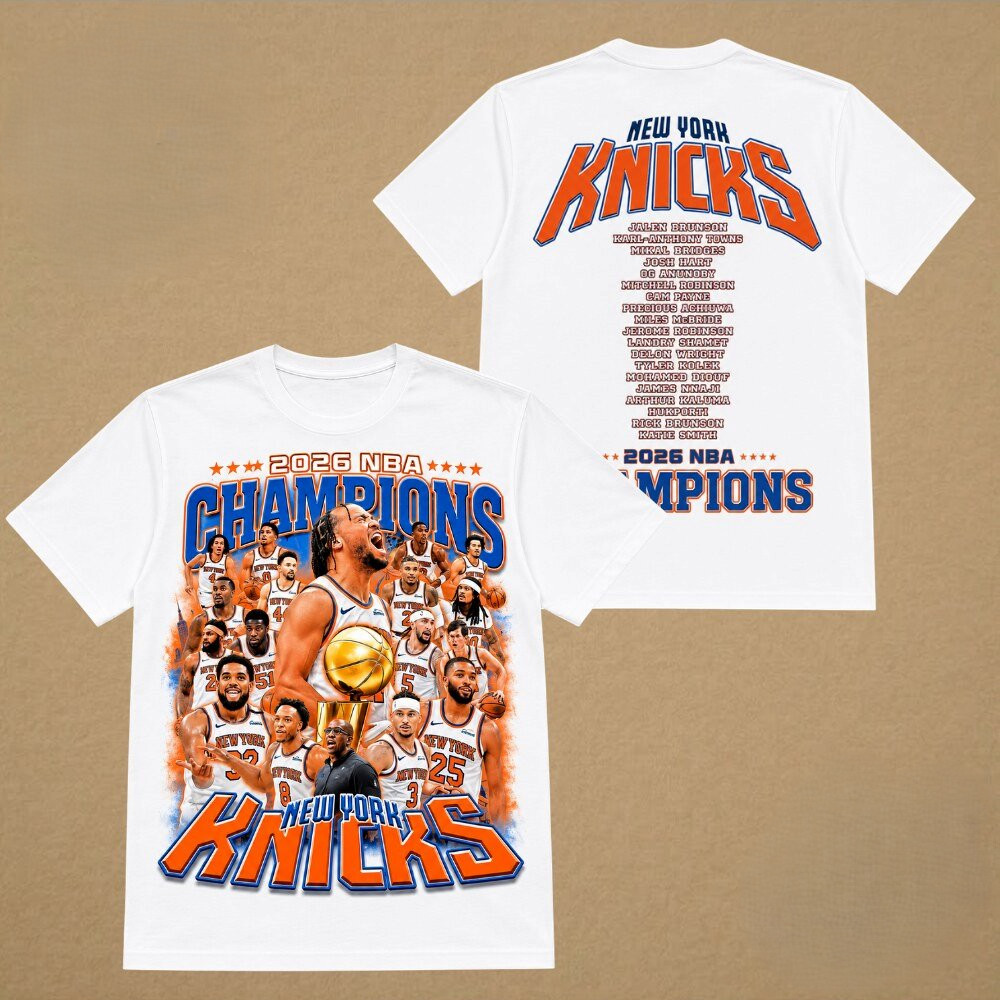 Knicks 2026 Champions Basketball Graphic T-Shirt S-5XL