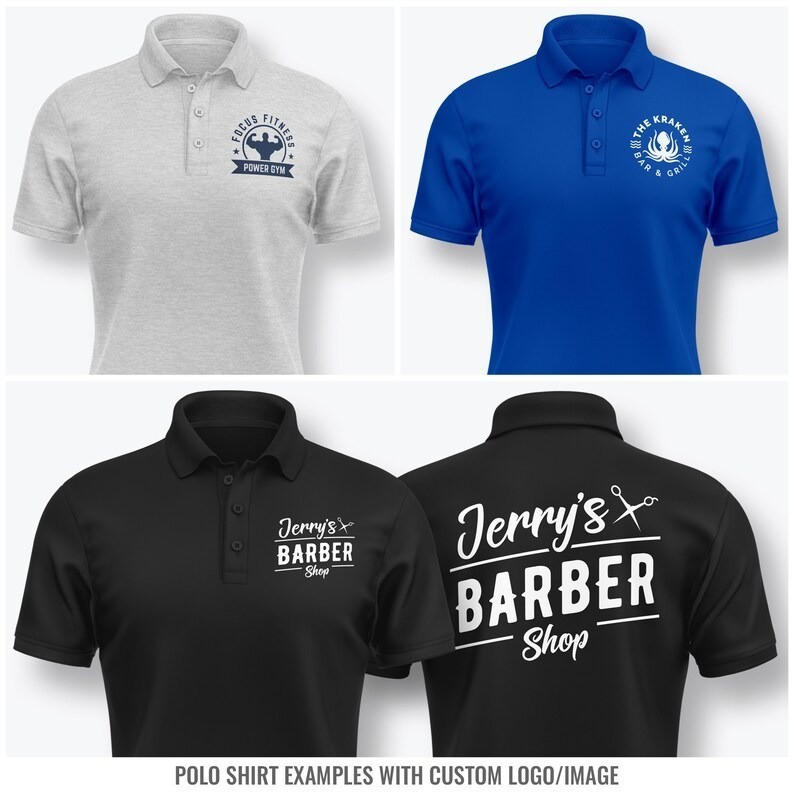 Customised Printed Left chest & Back Polo T-shirt, Custom Workwear Polo T Shirt