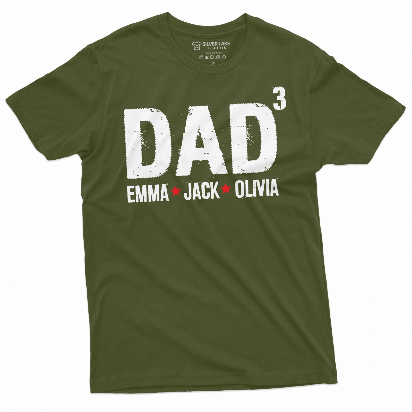 Dad Customizable Tee Fathers day dad shirt custom kids name tee dad birthday tee