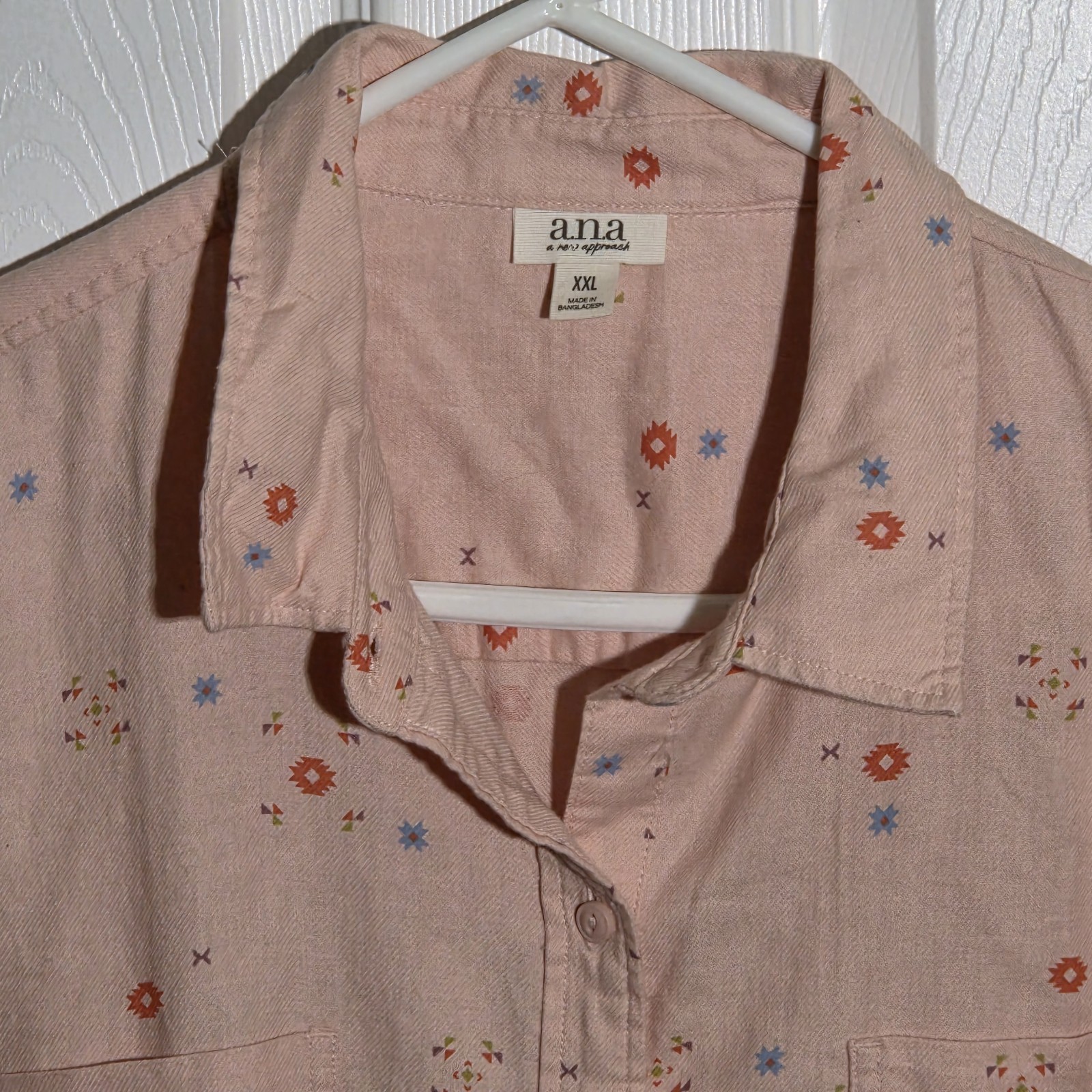 a.n.a 100% cotton long sleeve button up size extra extra large 2xl