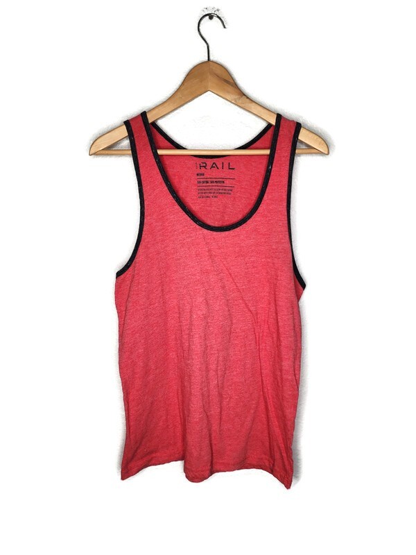 Nordstrom The Rail Red Scoop Neck Ringer Tank Top Size M