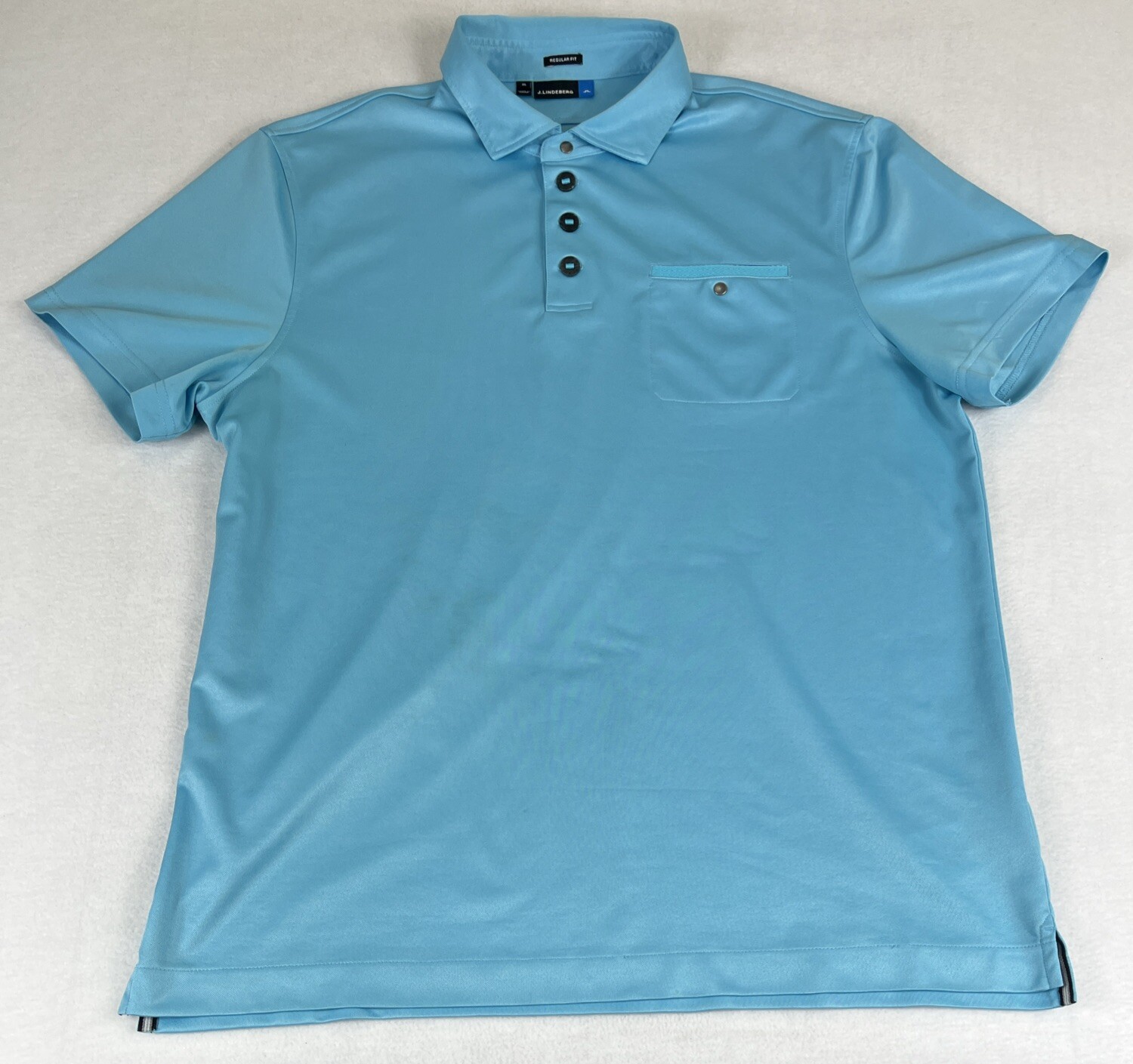 J.Lindberg Regular Fit Field Sensor Fabric Light Blue Polo Shirt Size XL
