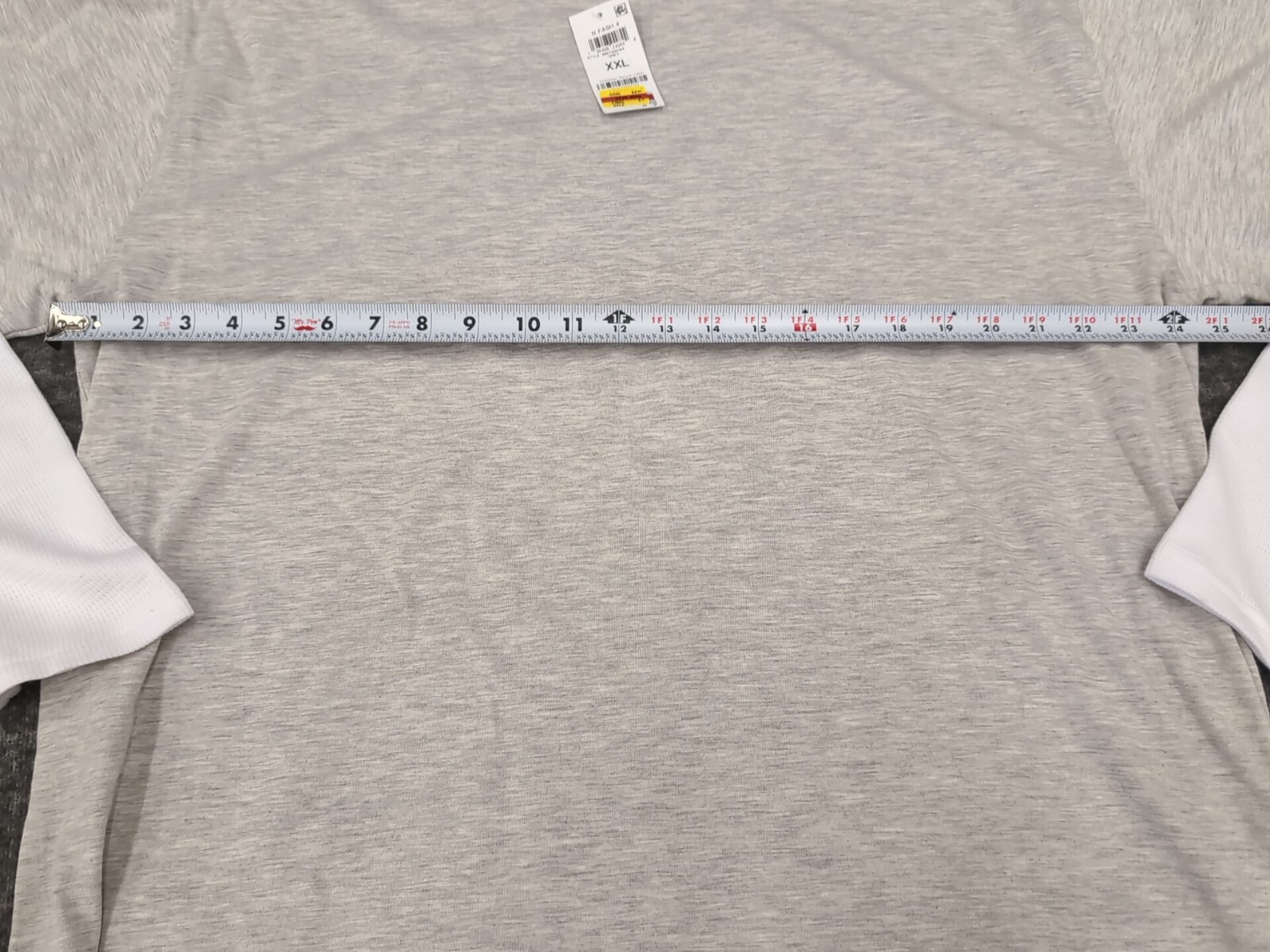 And Now This Men’s Oversized Fit Layered Contrast T-Shirt Gray Size XXL