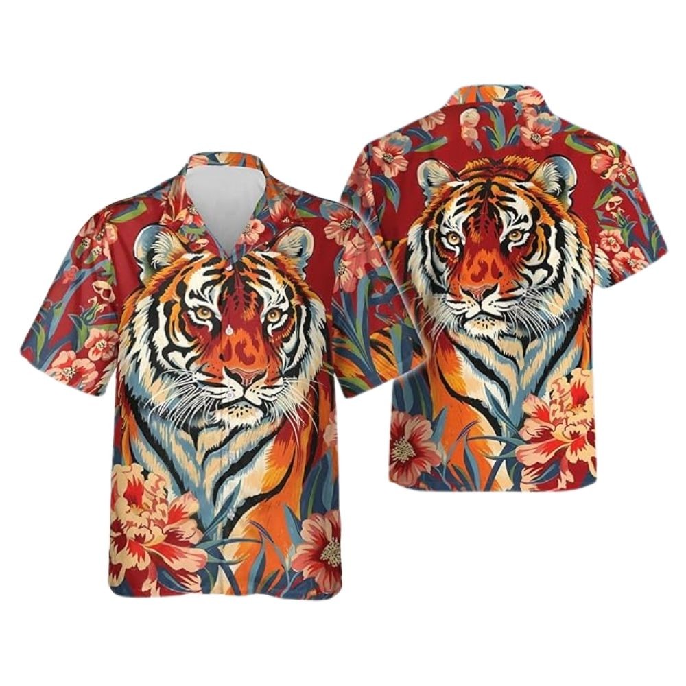 Tiger Tropical Animals Hawaiian Shirt