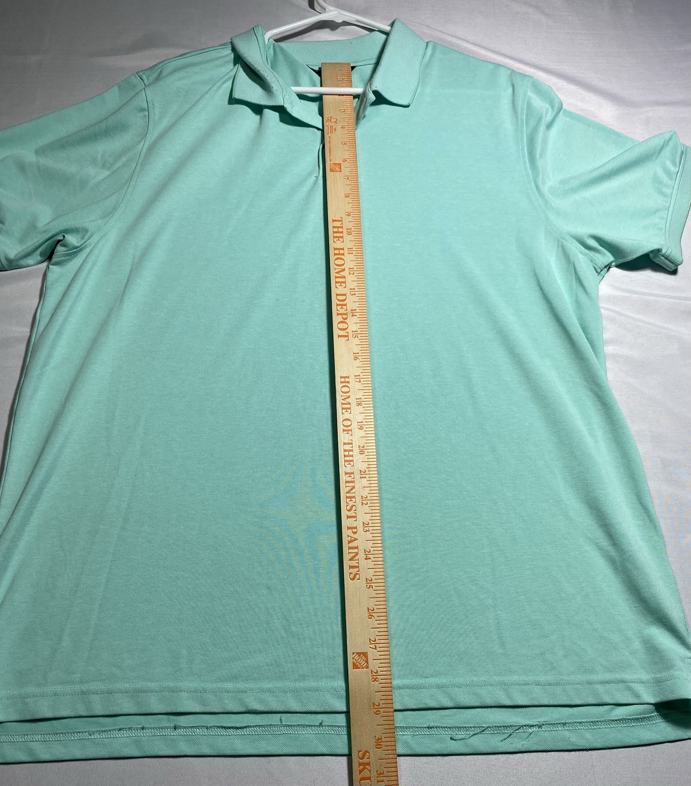 Member’s Mark Stretch Pique Polo Mens XL Green Solid Collared Button Knit