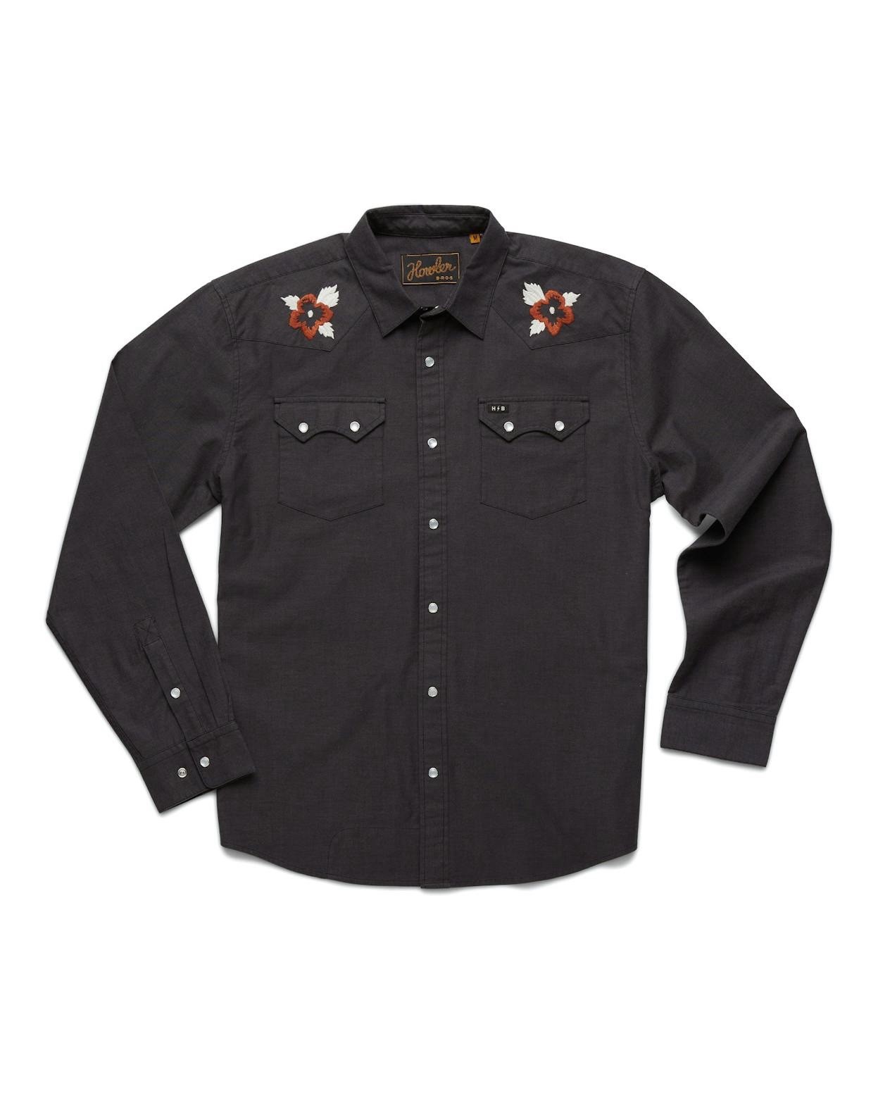 Howler Brothers Mens Crosscut Deluxe Embroidered Snap Longsleeve Shirt Sz M