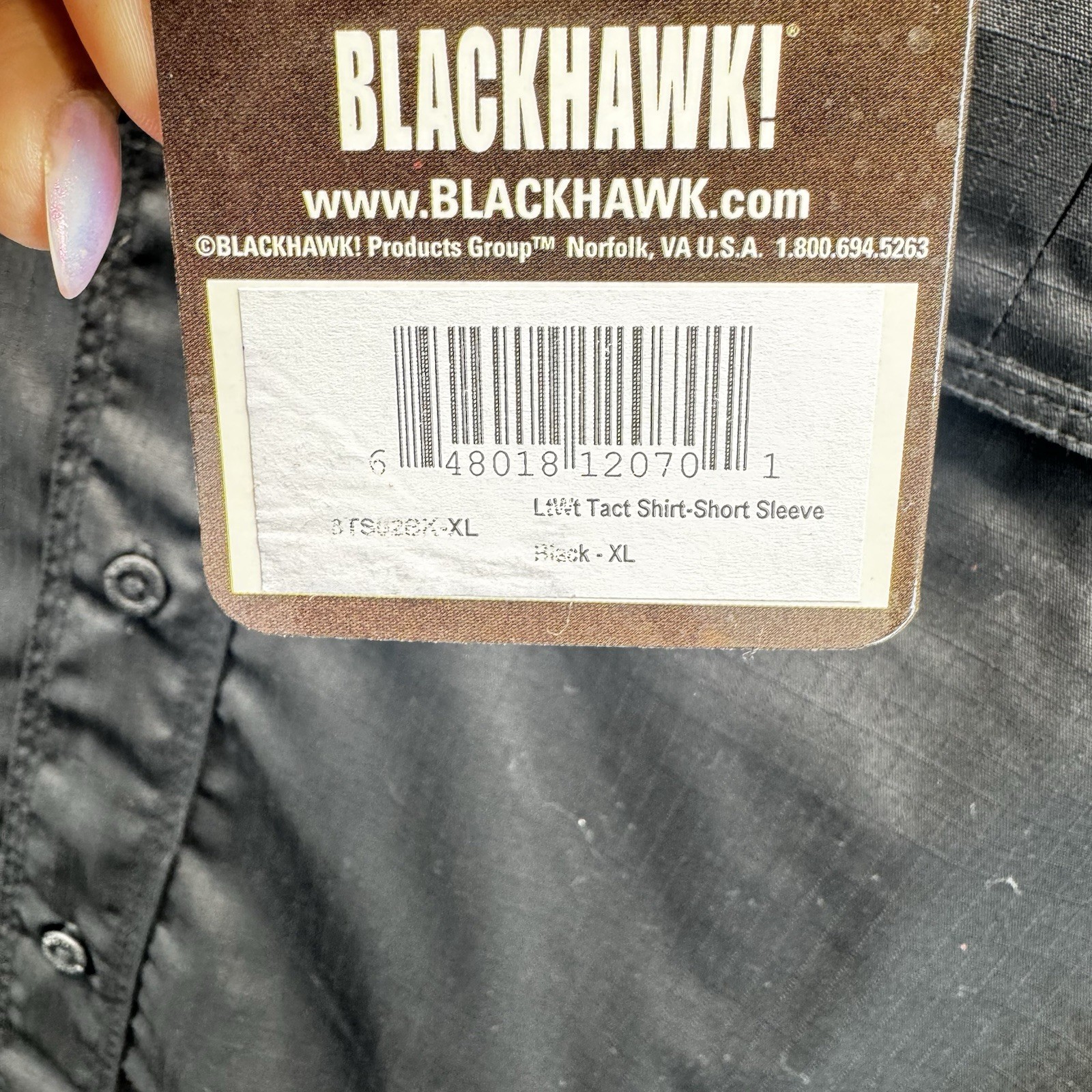 Blackhawk Warrior Wear Shirt Men Short Sleeve Tactical Utility Black XL NWT