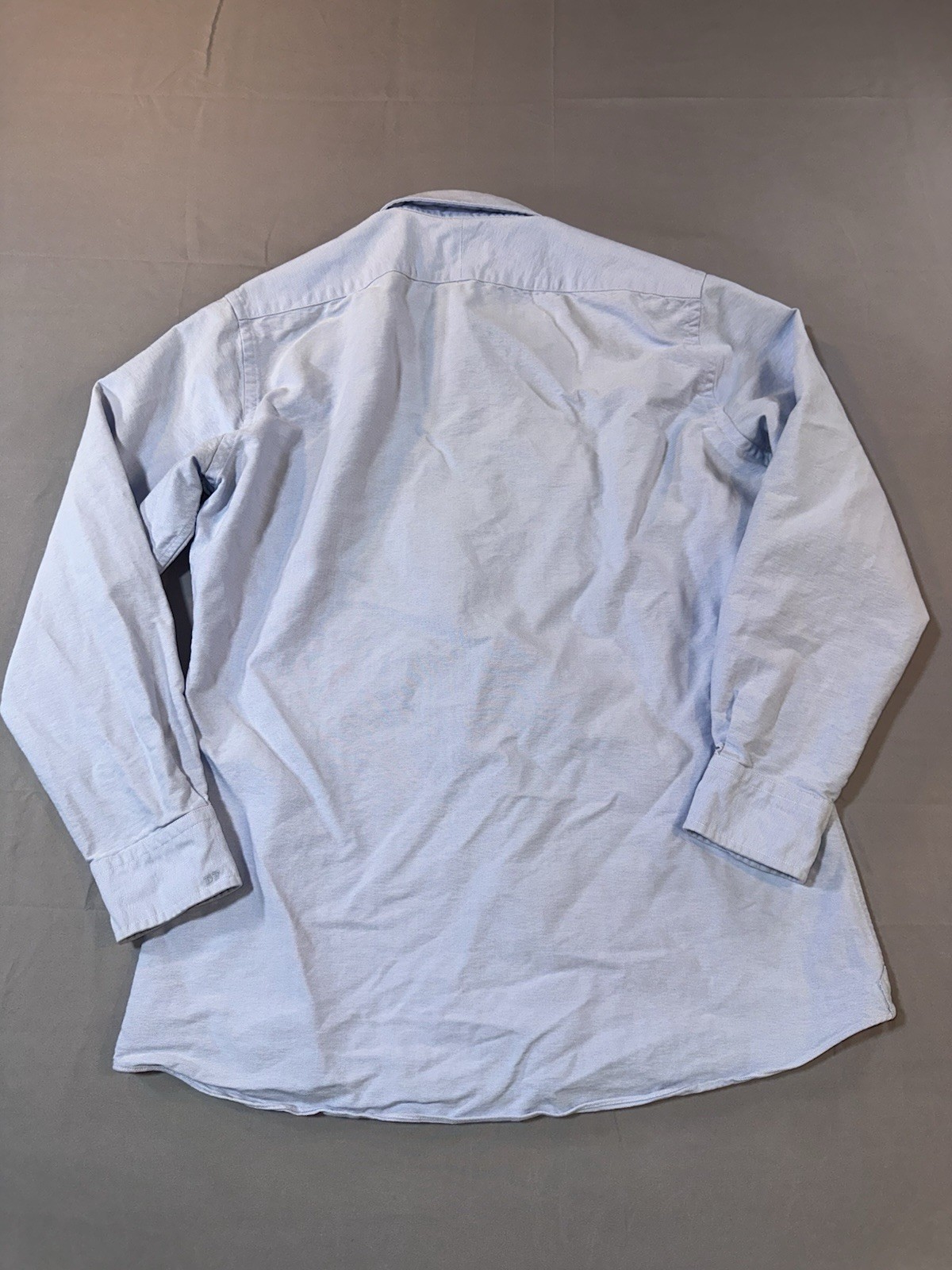 Proper Cloth Blue Solid Button Down Shirt Cotton, Medium, Preppy, Casual, Work