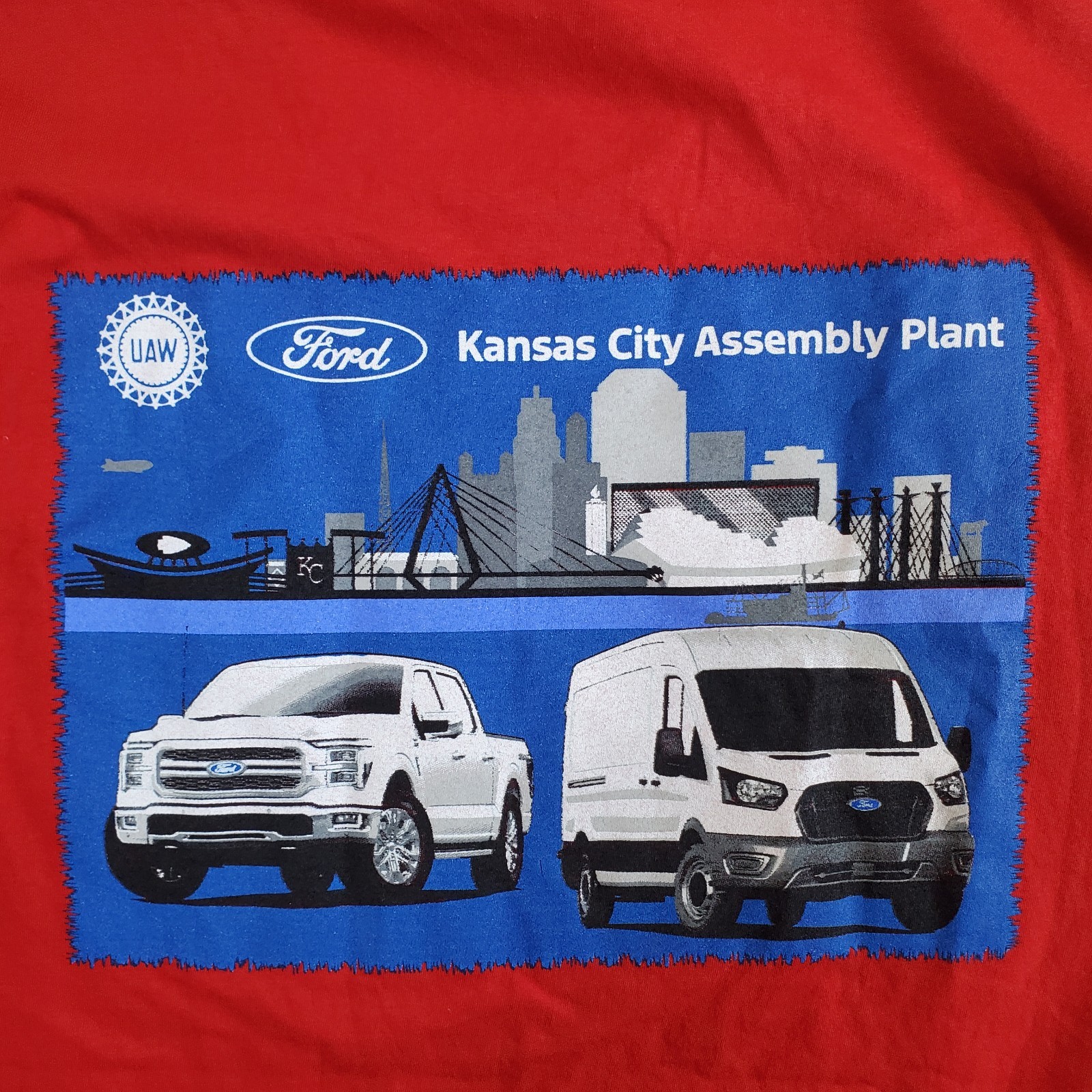 Bayside Red Ford UAW Kansas City Assembly Plant Local 249 – M TShirt Shirt Top