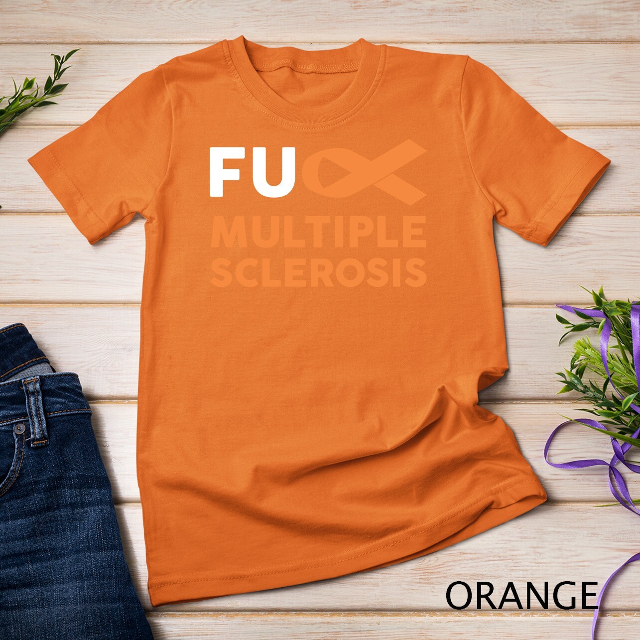 Support Survivor Gift – MS Multiple Sclerosis Awareness Unisex T-shirt