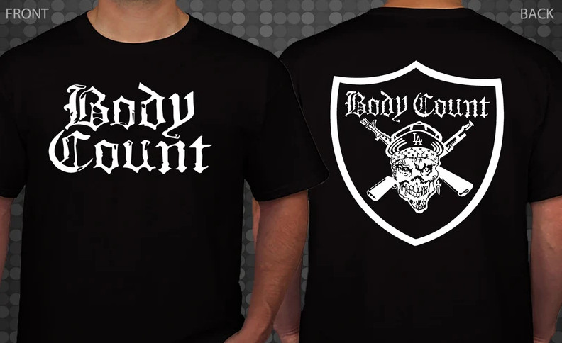 New Dtg/Dtf printed T-shirt – BODY COUNT- – size- S,M,L,XL,2-3-4-5XL