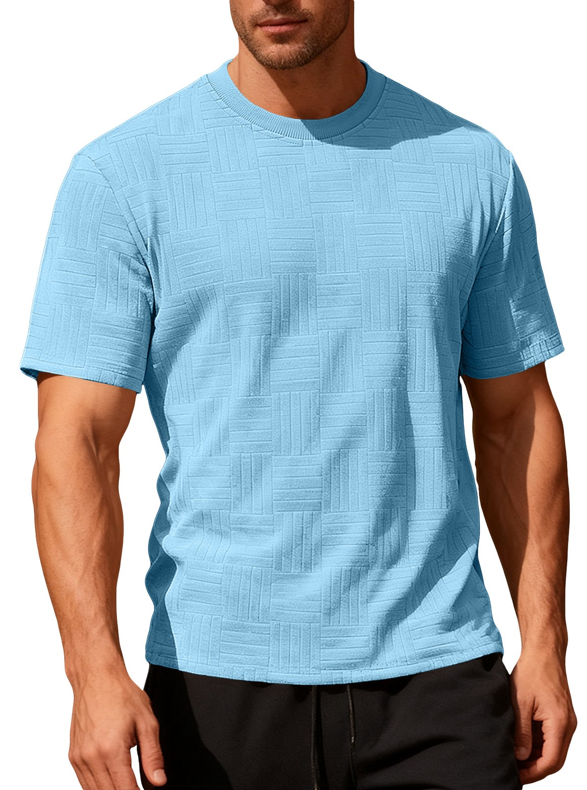 New Personalized Slim Casual Crew Neck Short Sleeve Tee