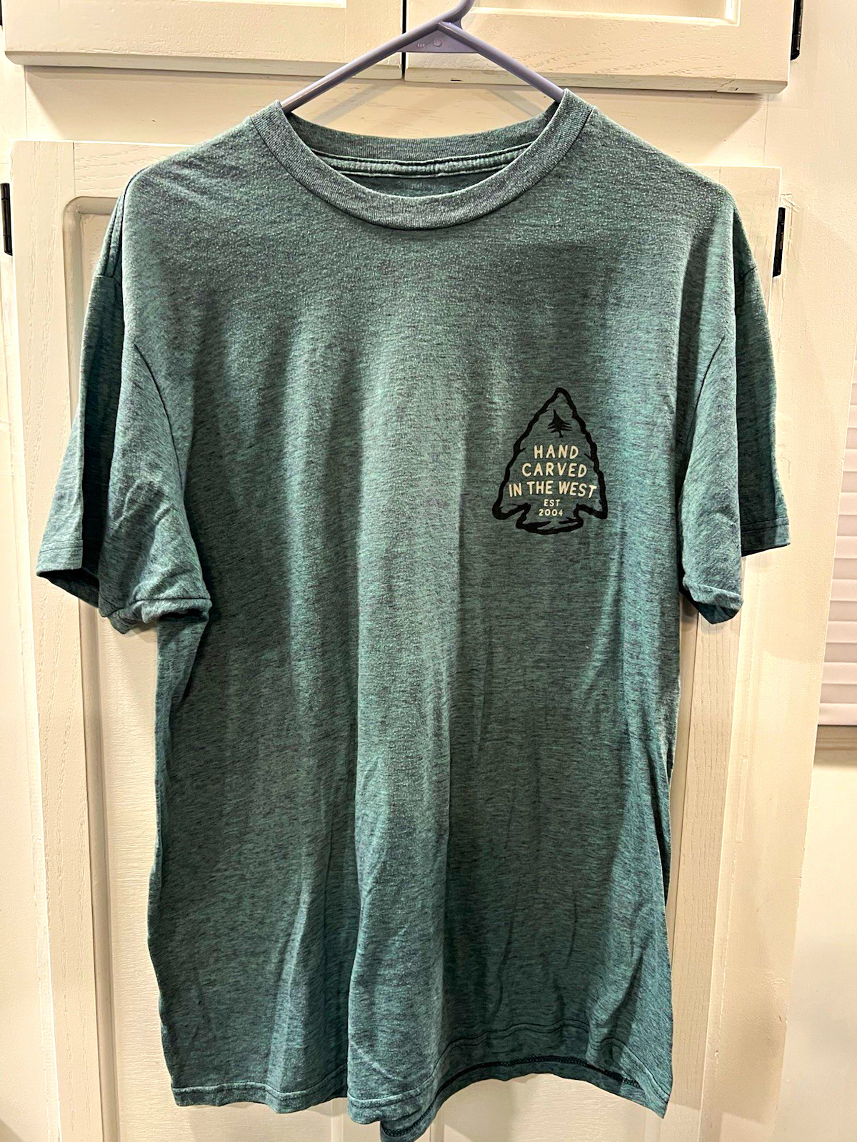 HippyTree Men’s L Green Graphic Logo Crew Neck Short Sleeve Blend T-Shirt