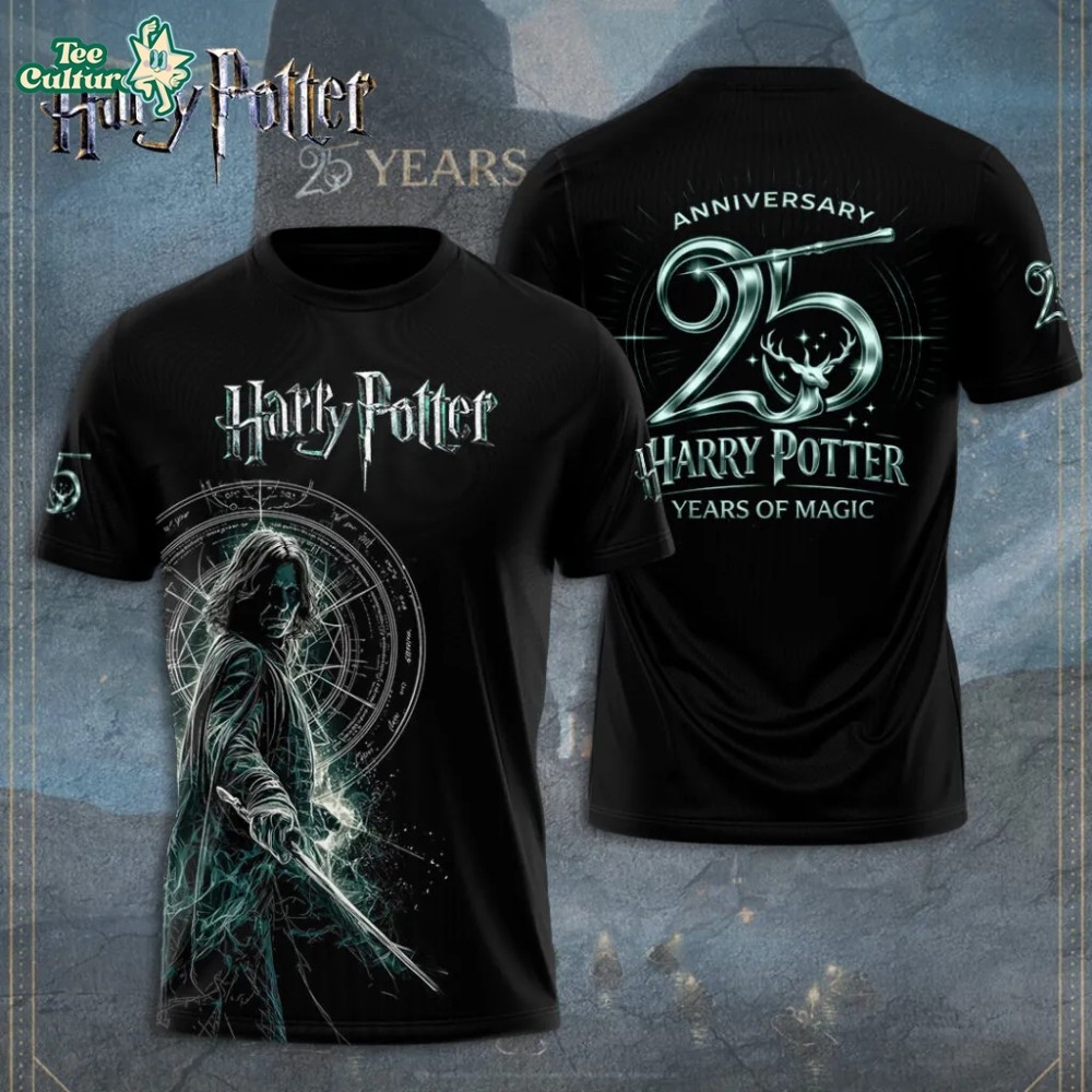Harry Potter 25th Anniversary 3D Graphic T-Shirt – Professor Snape Design
