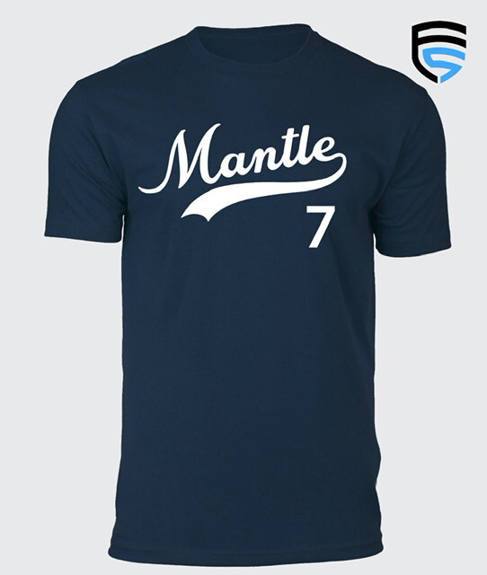 MANTLE 7 | New York Baseball HOF themed Soft Ring Spun Pre-Shrunk Cotton T-Shirt