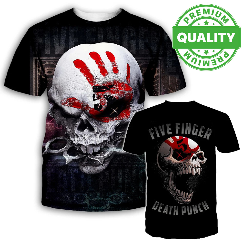 20 Years Anniversary Five Finger Death Punch Skull 3D AOP Shirt S-5XL EM1537
