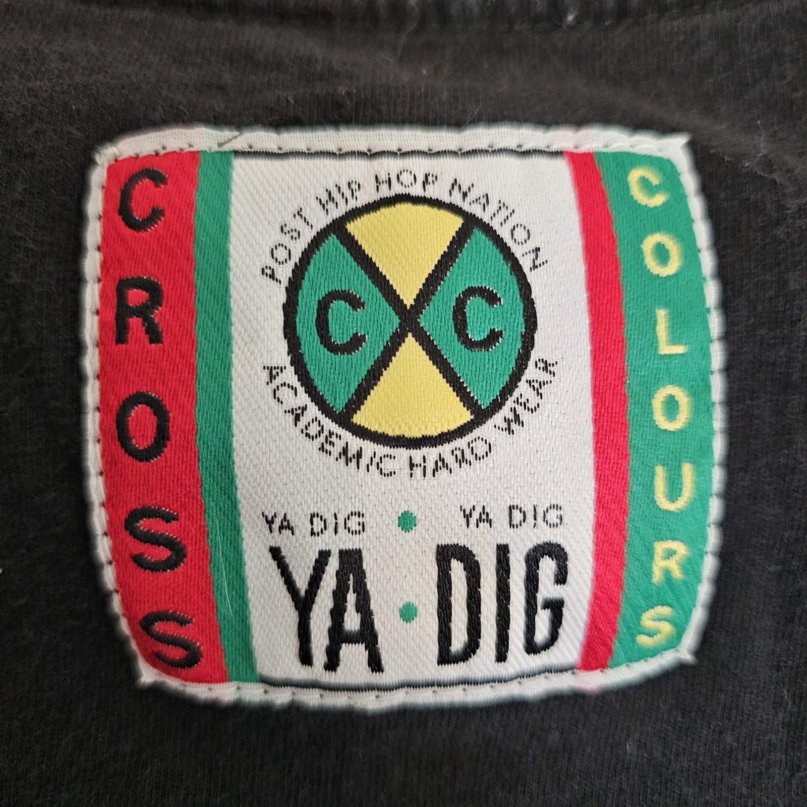 Cross Colours CXC Logo Graphic T-Shirt Mens L Black Streetwear