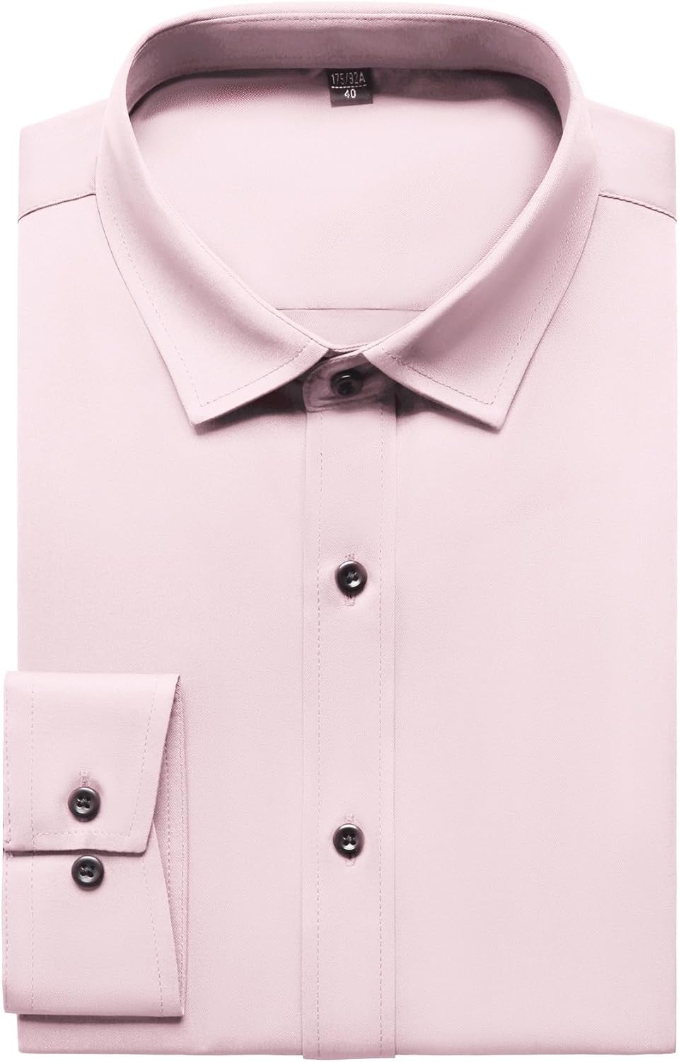 Men’s Wrinkle-Resistant Formal Stretch Dress Shirt, Button Down for Wedding