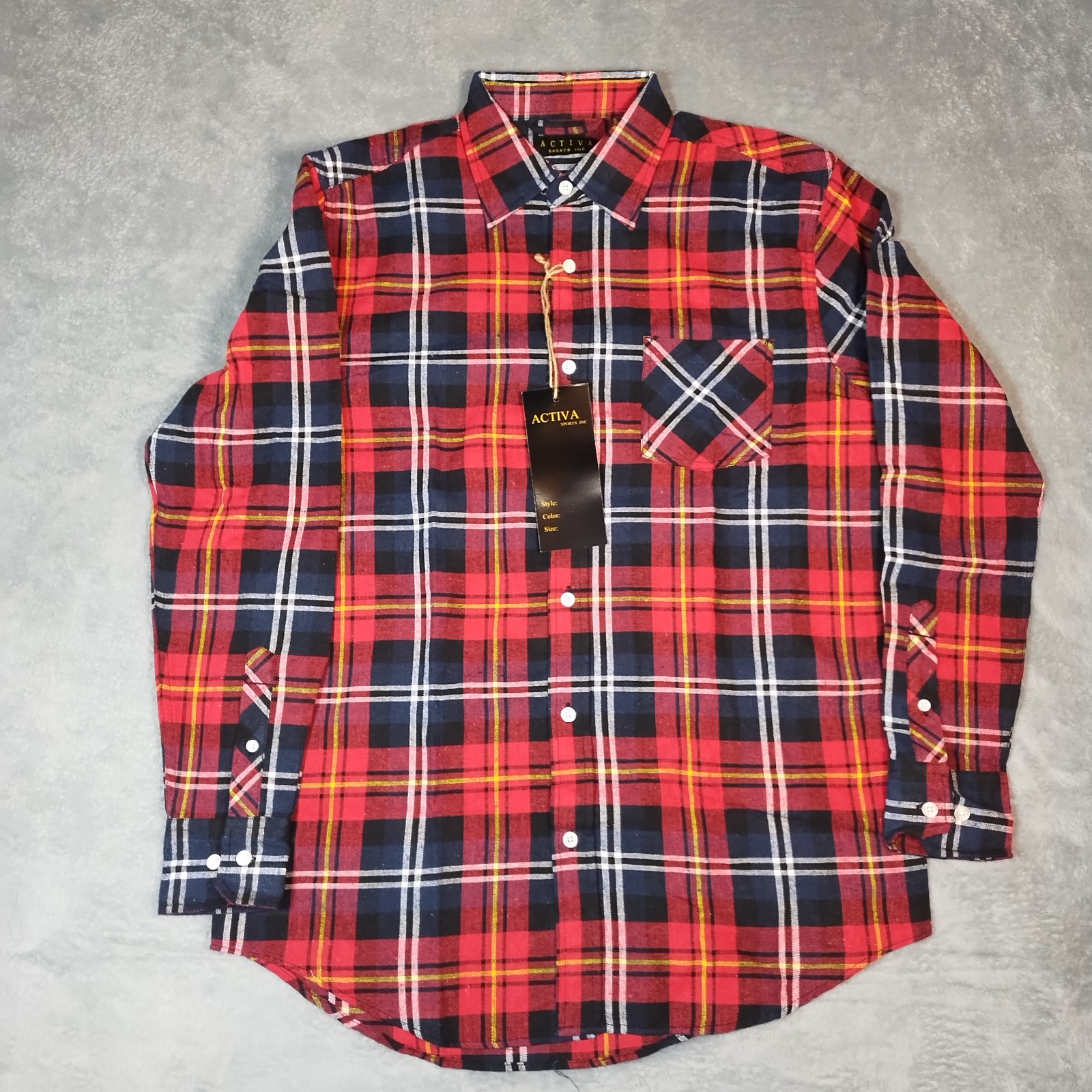 Activa Sports Men’s Flannel Shirt Size M Plaid NWT Your CHOICE