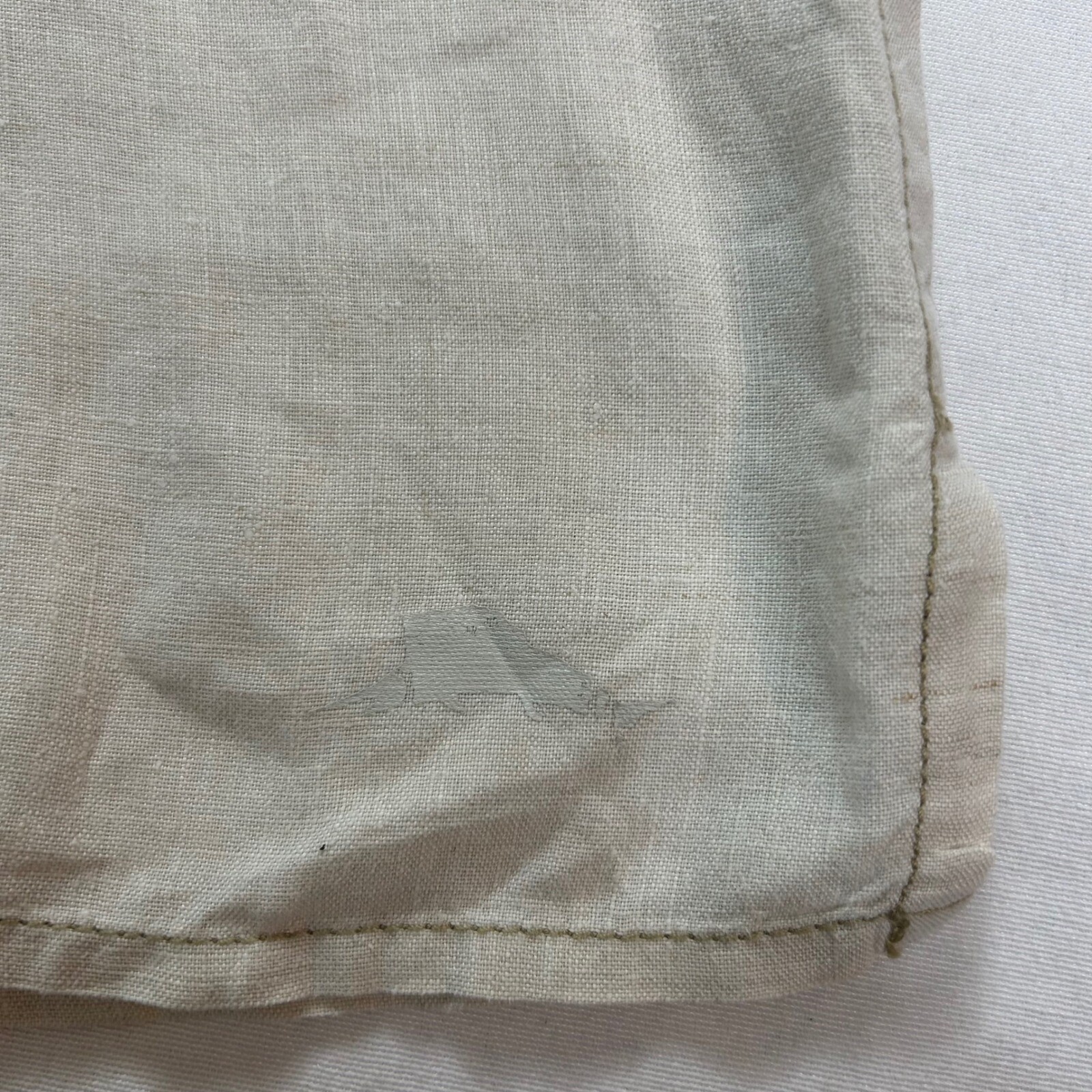 Tommy Bahama Relax Linen Button Up Short Sleeve Camp Shirt Beige Large