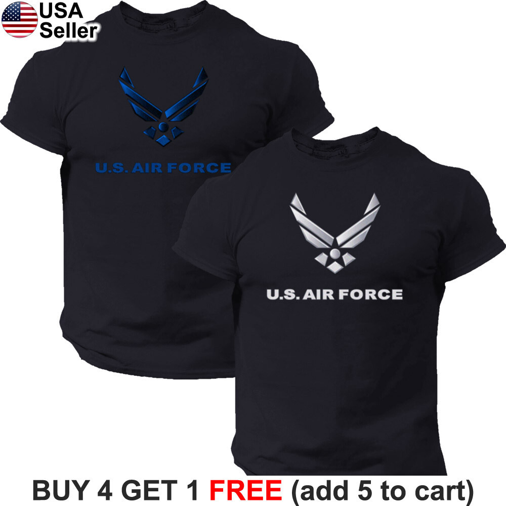US Air Force USAF T-Shirt Logo Patriotic PT Physical Training Military BUF01