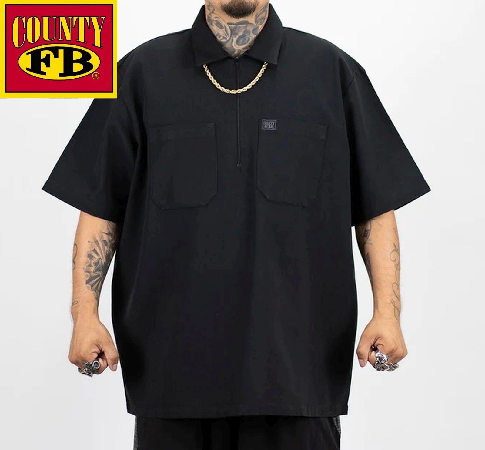 FB County 1/2 Zip Short Sleeve 2 Pocket Shirt