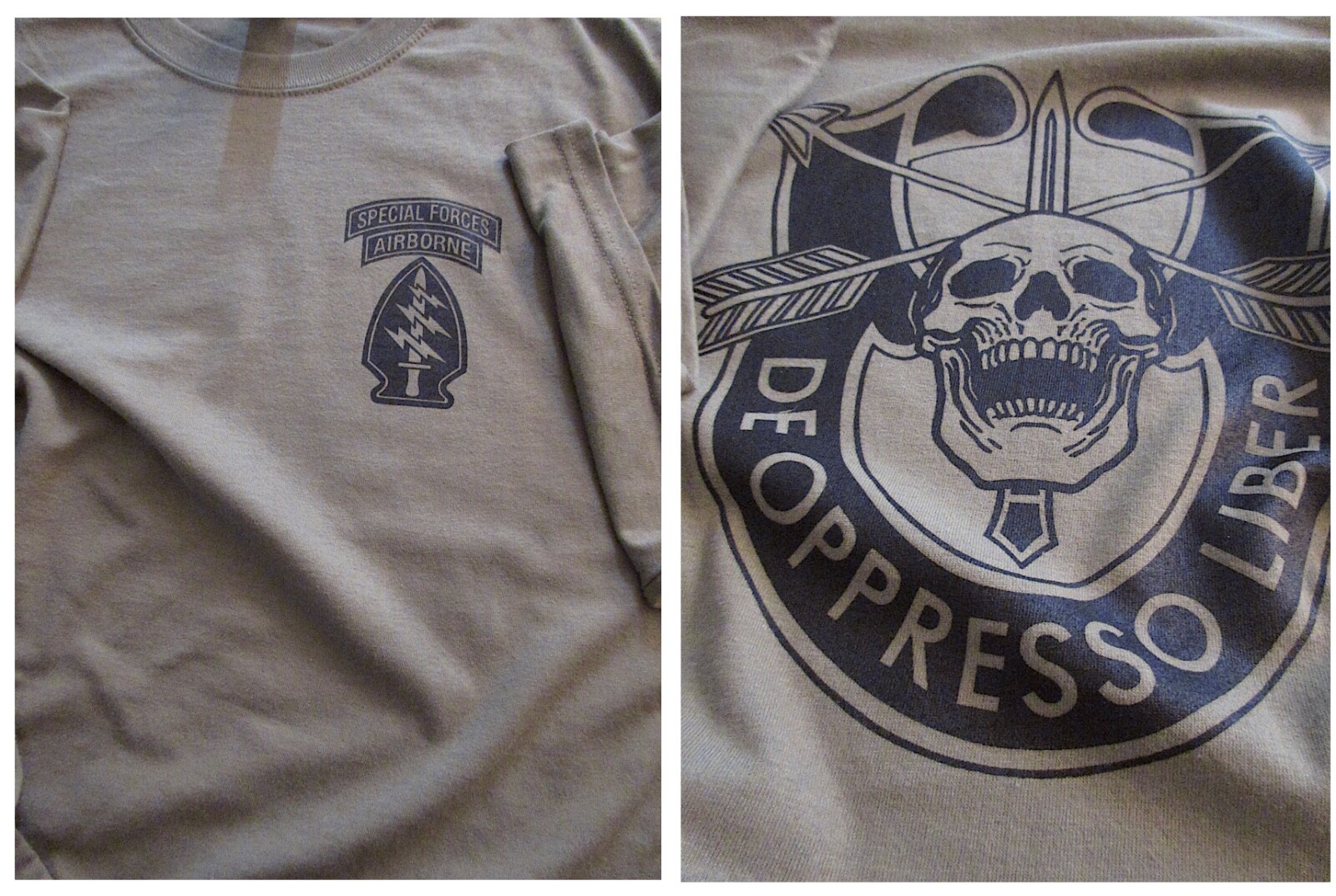 De oppresso liber T-Shirt MEDIUM Green Berets Spec Forces Ultra Cotton 6oz US