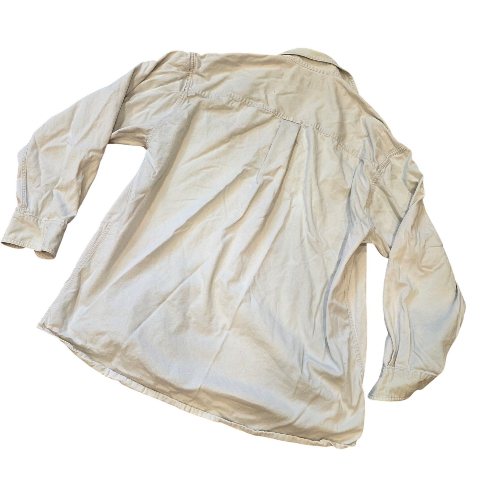 vintage pure stuff basics cotton terracotta long sleeve button up shirt sz XL