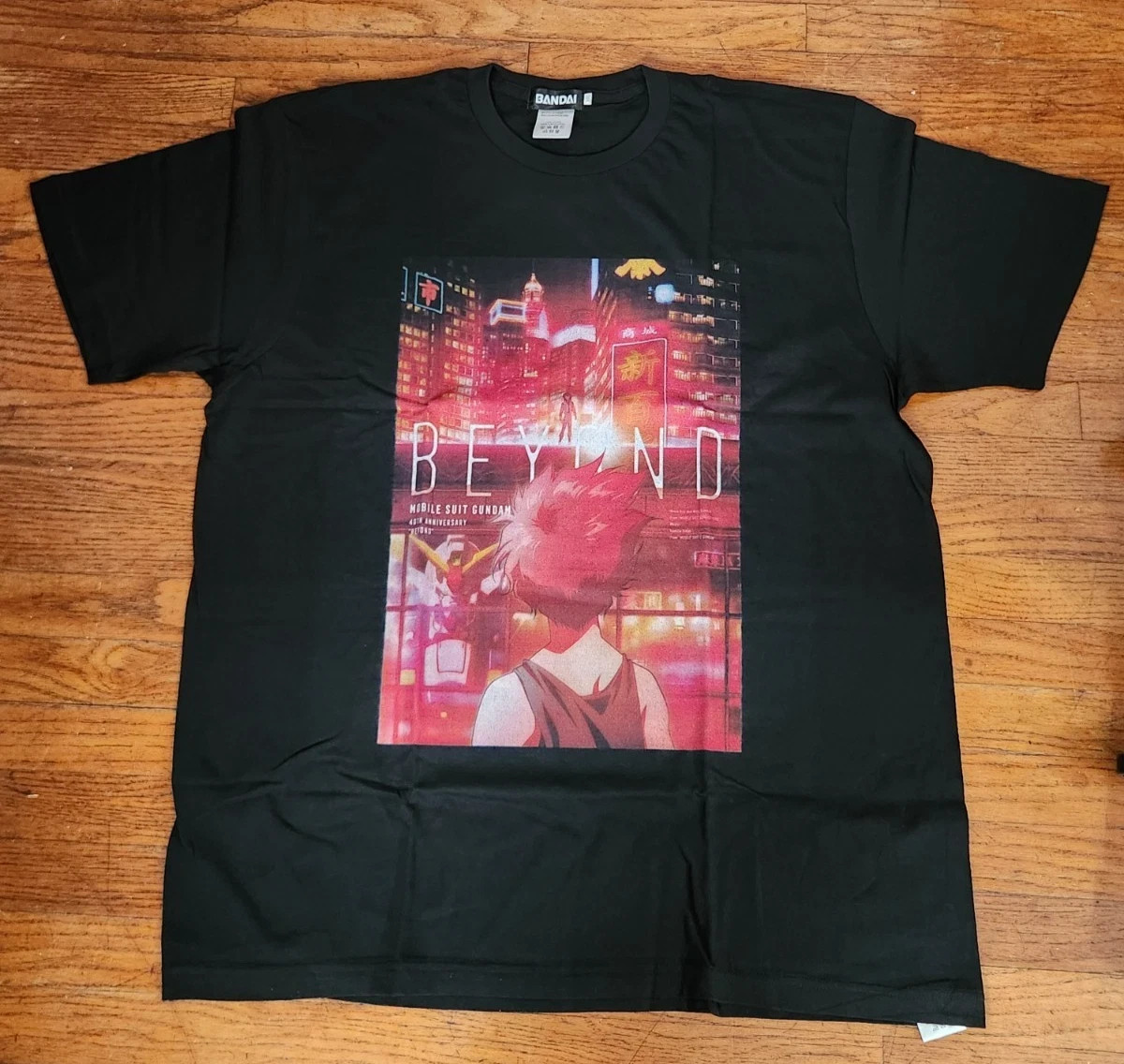 (Size 2XL) Genuine Bandai Gundam Wing Beyond 40th Anniversary T Shirt Wing Zero