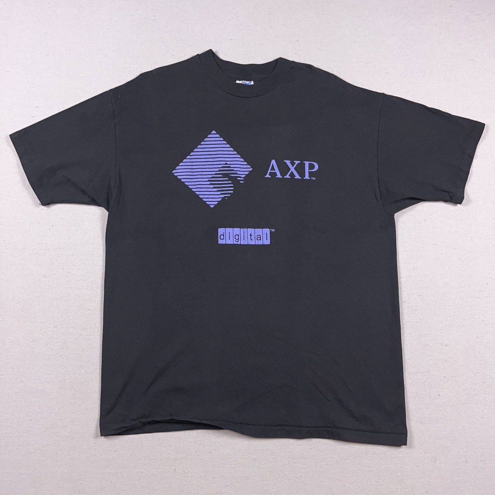 Vtg AXP Digital T Shirt Mens XL Tech Computer DEC Alpha Puff Print USA 90s