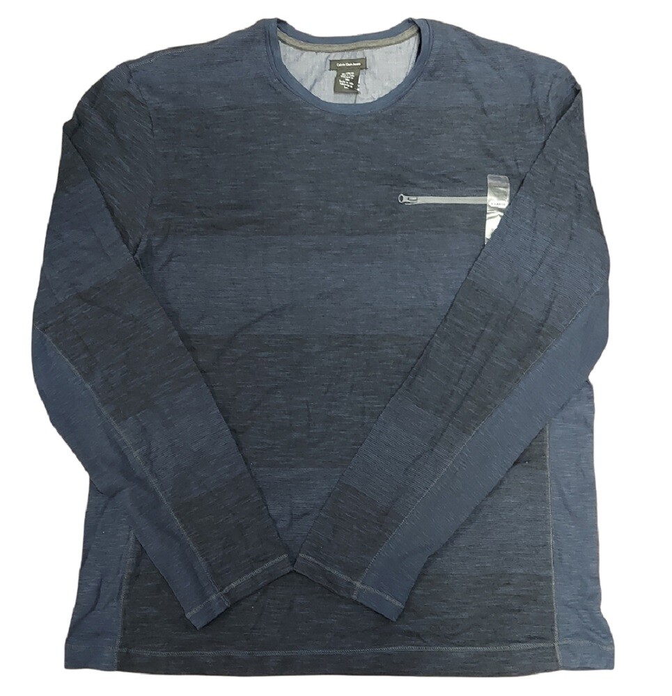 Calvin Klein Mens Zipper Pocket Long Sleeve Shirt Various Colors