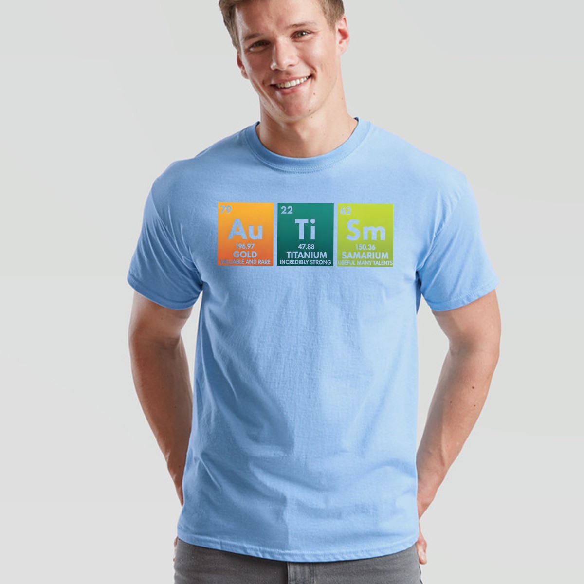 Autism Awareness Unisex Funny Autism Periodic Table Tshirt