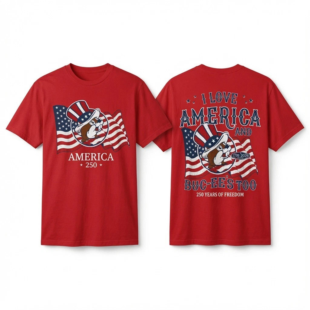 250th Anniversary America 4th of July 2026 Buc-ees T-Shirt 1